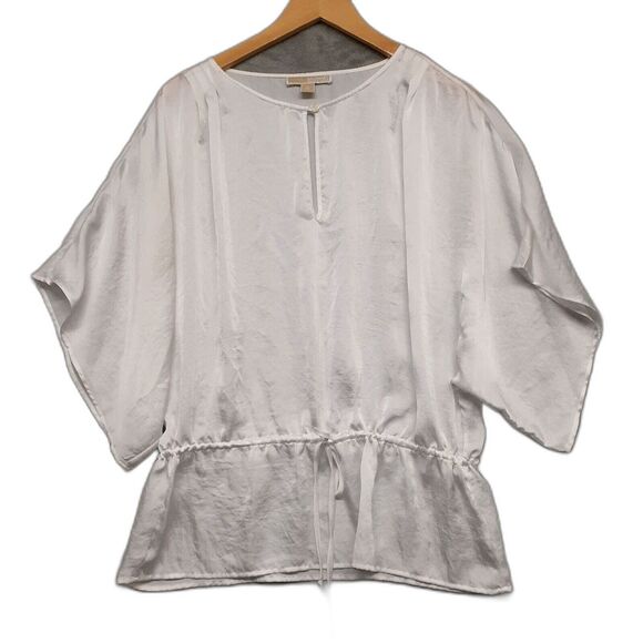 Michael Kors Womens White Boho Chic Tunic Top Size M - Picture 1 of 6